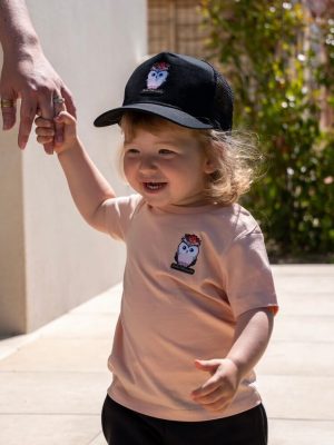T-shirt pour bébé marque Luluchouette modèle Fleur couleur rose